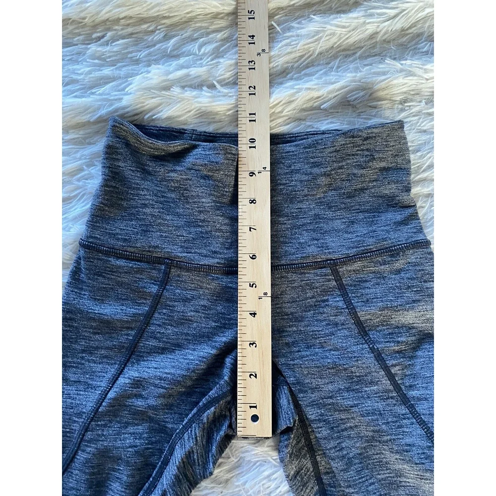 Athleta High Rise Plie Mesh Insert Tight Heather Grey black Size XXS Dance Barre - Picture 9 of 12